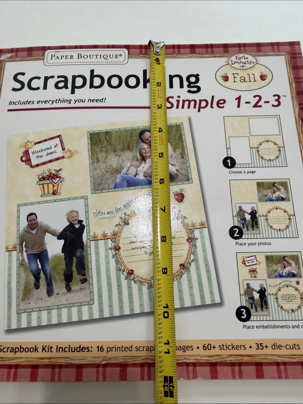 Papell Boutique Fall Scrapbooking Kit - Red Plaid & Cream Accents